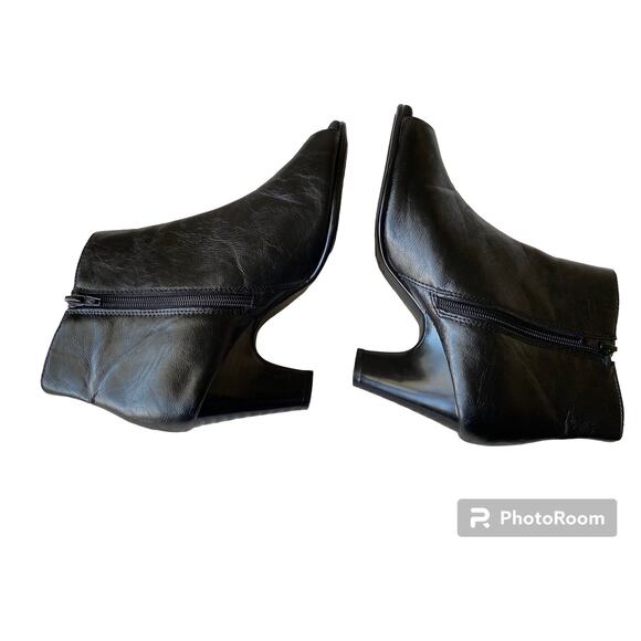 Aerosoles Leather‎ Booties Open Toe Heels Boots Women's 8M - Picture 5 of 11